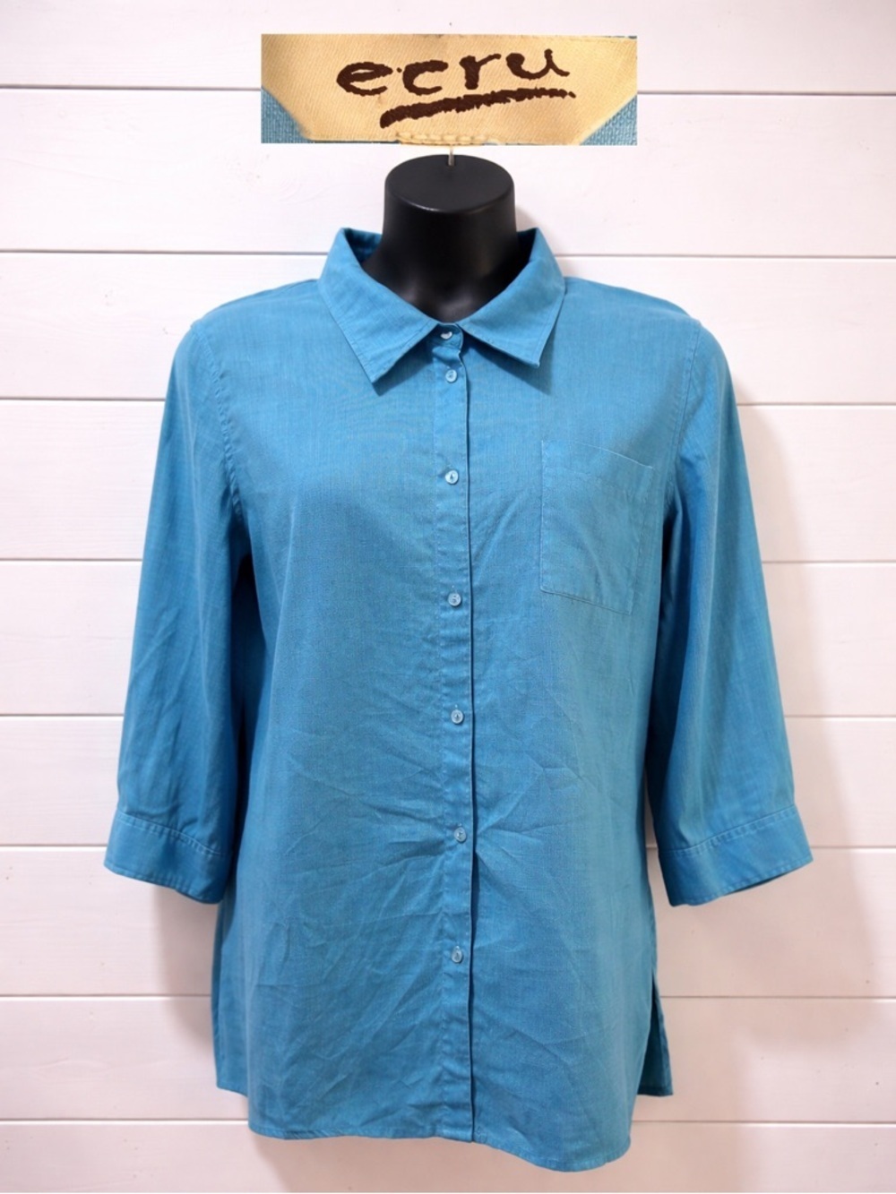 ECRU Turquoise Button-Up Shirt – Size XL